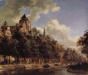 Jan van der Heyden Canal scenery Spain oil painting artist